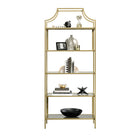 Sauder International Lux Bibliothèque - 5 tablettes - 70.87" H - Finition Satin Gold (421434)-5, 0 tablettes réglables