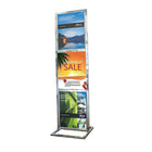 J&J – Porte-affiche de plancher à 3 niveaux, chromé (FSSHM3T2228-CH)-Porte-affiche de plancher