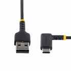 StarTech - Câble de charge USB-A vers USB-C coudé 60 W de 6 pi - Noir-Puissance de 60 W