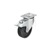 Blickle – Roulette pivotante avec frein, thermoplastique résistant à la chaleur, diamètre : 4 po (101,6 mm) (LIK-POHI 102G-1-FI)-Diamètre de roue : 4 po (101,6 mm)