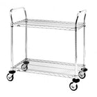 Chariot utilitaire à usage standard avec tablettes grillagées, 2 tablettes, 36 x 18 po (MW605)-Nombre de tablettes : 2
