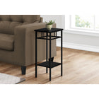 Monarch Specialties - 3278 Table D'Appoint - 28 po H/Noir/Metal Noir-Base en metal noire a la fois mince et robuste