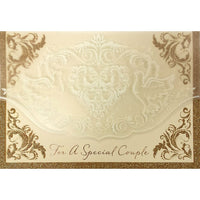 Rosedale – Cartes de souhaits de mariage et enveloppes « For A Special Couple », doré, 5 1/2 x 8 po, 6/paquet (19931)-Imprimées sur du papier cartonné non couché de haute qualité