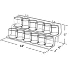 Azar Displays – Présentoir avec compartiment à 2 niveaux pour panneau perforé, à lattes ou pour comptoir (225592)-Comprend 2 crochets pour panneau perforé