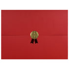 St. James - Porte-certificats/porte-documents - Sceau d'or avec ruban rouge - rouge - paquet de 5-Ajoutez une touche d'élégance, de cérémonie et de sincérité à l'attribution de reconnaissance