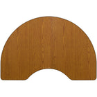 Flash Furniture – Table d’activités haricot à surface thermofusionnée, 48 x 96 po, pattes standards à hauteur réglable, chêne-Forme : Haricot
