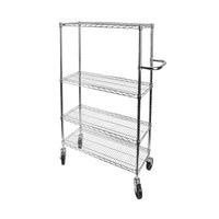 Kleton – Chariots à poignée, 4 tablettes, 30 po larg.-Solution de transport durable et fiable