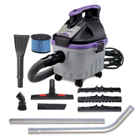 Aspirateur portable ProGuard 4 sec/humide avec trousse d’accessoires-Cet aspirateur eau-poussière de 4 gal allie puissance et polyvalence. Pour agir rapidement en cas de déversements accidentels, pour les tâches de nettoyage exhaustif et comme appareil portatif pour les tâches d’entretien sur les lieux de travail, vous ne trouverez pas mieux si vous recherchez un aspirateur eau-poussière facile à transporter.