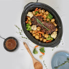 Kenmore - Programmable 7 qt (6.6L) Mijoteuse avec chauffe-sauce - Noir et acier inoxydable-4 reglages de temperature (faible, moyen, eleve et chaud)