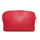 Designer Ashlin  Cosmétique compact Millie avec fermeture éclair sur le dessus  Cuir de vachette grainé  Rouge-Compact et portable