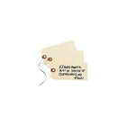 Advantag Étiquettes D’Expédition Avec Fil- Taille #4 - 4-1/4 po x 2-1/8 po - Manille - Paquet de 1000-Étiquettes de papier non couché, épaisseur 10 points, avec trous 1/4 po