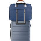 Vangoddy Sac de transport à bandoulière avec poignée pour ordinateur portable 14 po - Bleu-Doubles ouvertures à glissière avec sangles de transport rembourrées pour un accès pratique et un port confortable