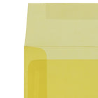 JAM Paper Enveloppes carrées translucides, 6 x 6 po, jaune primaire, 50/paquet-Format des enveloppes : 6 x 6 po