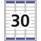 Avery - Étiquettes imperméables rectangulaires - 1po x 2-5/8po - Blanc - 300 Étiquettes-6