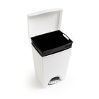 Mistral − Poubelle iCanMC à pédale avec doublure amovible − 50 litres − blanc-50 L