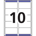 Avery - Étiquettes imperméables rectangulaires - 2po x 4po - Blanc - 100 Étiquettes-Pour les imprimantes laser