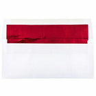 JAM Paper #10 Enveloppes d'aluminium doublées - 4,125" x 9,5" - Blanc avec feuille rouge - Paquet de 50-Couleur : Blanc avec doublure en aluminium rouge