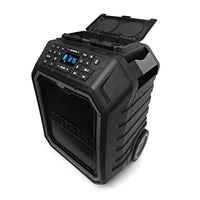 EcoBoulder - Extreme Haut-parleur Bluetooth-Égaliseur Intégré - régler la sortie audio en sélectionnant l’un des cinq préréglages qui correspond à votre préférence d’écoute; boutons rétroéclairés et grand écran à DEL pour la visualisation de nuit; une borne de recharge sans fil Qi pour le chargement pratique des téléphones intelligents et une recharge rapide de 5 V; 2.1A Port de sortie USB pour charger tous les périphériques compatibles USB