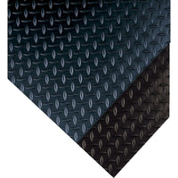 Wearwell – Tapis de couloir Diamond-Plate nº 385, 4 pi x 75 pi, noir-Tapis de couloir industriel de pointe pour un usage à l'intérieur
