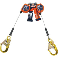 DBI-SALA – Lignes de vie autorétractables Nano-Lok Edge avec crochet double verrou, 2 jambes-Spécialement conçues pour se fixer au pied et pour des utilisations avec rebords tranchants