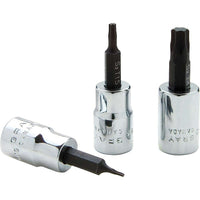 Gray Tools – Prise de 3/8 po, longueur standard, fini chromé, tête d’embase de tournevis Torx T40-Taille : T40