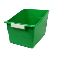 Romanoff - Shelf File avec porte-étiquette Wide - vert - Paquet de 3-Le fichier Wide Shelf peut stocker encore plus de livres ou de magazines de votre classe
