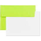 Jam Paper Ensemble de correspondance Brite Hue de 100 cartes et enveloppes de format A7, lime éclatant, 100/pqt-Lime éclatant