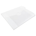JAM Paper - Porte-documents circulaires avec rabat à insertion, 9 1/2 x 6 1/2 x 1/4 po, transparent givré, 4/paquet-Dimensions : 8 1/2 x 6 1/2 x 1/4 po