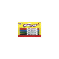 Trend - Marqueur Wipe-Off - Couleurs standard - Paquet de 12 (T-98003)-Couleur d’encre : Rouge, bleu, vert et noir