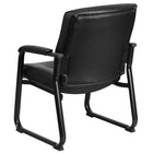 Flash Furniture – Fauteuil d’appoint de direction HERCULES à pattes traîneau, capacité de 500 lb, cuir noir (GO2136)-Appui-bras rembourré