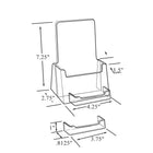 Azar Displays – Porte-brochures à trois pans pour comptoir, 50/pqt (252922-50PK)-7 1/4 haut. x 4 1/8 larg. x 1 1/4 prof. (po)