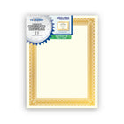 Geographics - Certificats Rome papier cartonné - Feuille d'or - 8,5 po l x 11 po H - Paquet de 15-Compatible avec les imprimantes à jet d'encre et laser