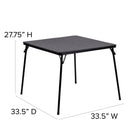 Flash Furniture - Ensemble de table à carte et de chaises pliantes noires de 5 pièces-Table pliante