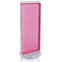 Azar Displays – Présentoir de comptoir à panneaux perforés sur 2 côtés, non rotatif, 20 x 8 po, rose transparent (700509-PNK)-Un excellent moyen d’exposer un produit phare aux yeux de la clientèle