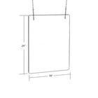 Azar Affiche 18 "x 24" Bouclier de Caisse Réglable Suspendu Transparent - Sneeze Guard - Vertical / Horizontal - Paquet de 2-4