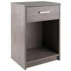 Winsome - Table d'appoint 16115 Rennick, fini gris cendre-Fini gris cendre, construite de bois composite et métal