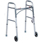 Innovative Safety - Déambulateur Pliant Pour Adulte Avec Roues 5'' Dynarex-Ces déambulateurs sont construits avec une structure robuste en aluminium de 1 pouce de diamètre, comprenant des roues avant de 5 pouces