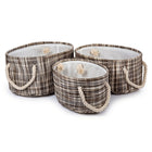 Paniers de rangement ronds, brun 66405DF-3