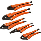 Gray Tools – Ensemble de 5 pinces d’usage générale, droite, incurvé et pince-étau à bec long-Comprend : Pinces-étaux à mâchoires droites 10 po, à mâchoires incurvées 10 po, à mâchoires incurvées et coupe-fil 10 po, à bec long 7 po et à mâchoires incurvées et coupe-fil 5 po.