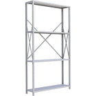 Metalware – Étagère enclenchable RK289, 4 tablettes, 48 x 24 x 88 (po), gris pâle-Système de tablettes ajustables offrant un espace de rangement solide, mais économique qui convient à vos besoins