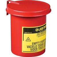 JustriteMD – Contenants pour déchets huileux, 4 5/8 x 6 1/2 po, 2 lb-Format compact pratique dans les zones de travail confinées