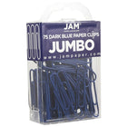 JAM Paper – Trombones géants, bleu foncé, 5 paquets de 75, total de 375 (42186869g)-Métal