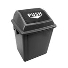 Johnny Vac – Poubelle avec couvercle pivotant, 6,6 gal (25 l), BIN25X2, gris et noir-Couvercle pivotant