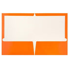 JAM PaperMD – Chemises de présentation lustrées à deux pochettes, orange, 50/paquet-Capacité : 200 feuilles