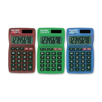 Calculatrice de poche Victor Technology Dual Power-Batterie de taille N de 1,5 volt