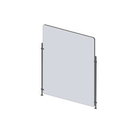 Mark Maker Rod Sneeze Guard - Acrylique transparent 1/4" - panneau de 23,5" Lx31,5"H- ensemble de tiges de 24"H - pas de passage-Distanciation sociale optimale entre deux groupes de personnes