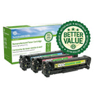 Staples Sustainable Earth - Cartouche de toner laser remise à neuf HP 304A, Noir/Cyan/Magenta/Jaune, paq./3-Couleurs : cyan, magenta, jaune