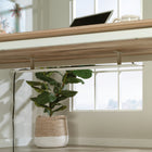 Sauder - 426479 La Collection Bergen Circle Goulotte de gestion des cordons - Blanc-Blanc, Metal