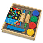 Melissa & Doug Shape Model & Mold Clay Play Kit-Le kit comprend cinq cubes d'estampage en bois faciles à saisir et trois rouleaux à pâtisserie avec des motifs uniques
