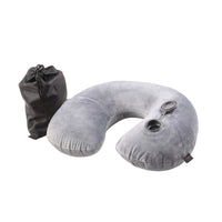 Habitu - Oreiller de Voyage Gonflable avec Sac de Transport - Gris-Coussin cervical gonflable